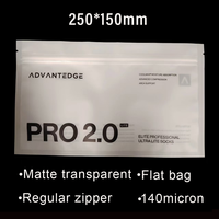 Pochette d'emballage personnalisée pour chaussettes et sous-vêtements, thermoscellable, noire et blanche mate, résistante à l'humidité, étanche, laminée, refermable avec fermeture éclair