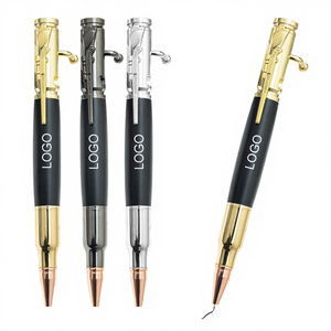 JH Creative Design Bullet Shaped Bolt Action Tactical Ballpoint Pen with Black <b>Ink</b> Metal Luxury Gun Design Clip - Product Image 4