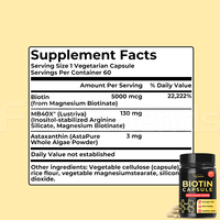 Capsules d'astaxanthine à formule personnalisée favorisant la croissance des cheveux et des ongles, améliorant l'élasticité de la peau, complément de biotine sans gluten