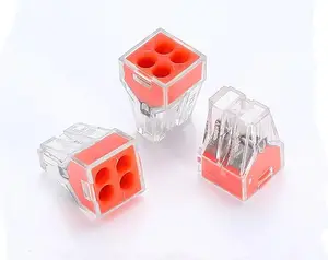 4 Hole Orange Quick insert connector 2Pin 4Pin 6Pin 8Pin Hard Wire Special Fast Connector Push- In Wire Connectors