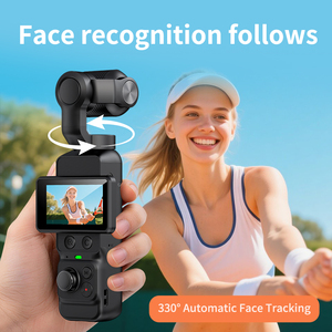 Cámara de acción portátil de fábrica con seguimiento automático de rostros, pantalla reversible, 4K, Wifi, portátil, para exteriores, de bolsillo, 3 en 1, para vlogging. - Product Image 1