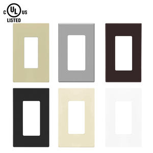 MVAVA高品質、20A対応、プラスチック製1連スクリューレス壁コンセントカバー（USプラグ付き） - Product Image 1