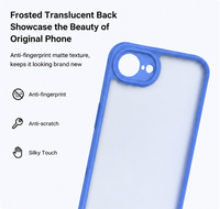 Coque de téléphone mate anti-rayures pour iPhone 17 16e 15 Pro Max, protection renforcée des bords de l'appareil photo
