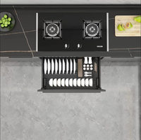 Panier de rangement de cuisine moderne multifonctionnel et écologique à 3 compartiments, en aluminium, acier, verre et ABS, robuste, origine Chine