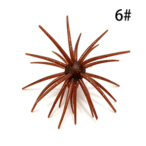 Boule flottante en TPE de 20/25 mm en forme d'ormeau barbelé avec tentacules, appât souple pour montage drop shot, pour la pêche au bar et à la perche en eau salée et eau douce - Product Image 6