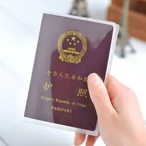 Travel Waterproof Dirt Passport Holder Cover Wallet Transparent Pvc Id Card Holders Business Credit Card Holder Case Pouch