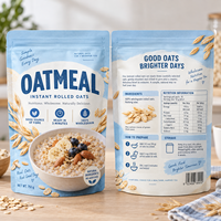 Sachet Doypack Personnalisé Imprimé pour Céréales, Refermable avec Fermeture Éclair, Qualité Alimentaire, Anti-humidité, en Plastique pour Céréales et Granola