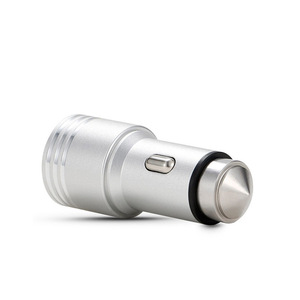 Chargeur de voiture double USB 5V 2.1A à charge rapide, marteau de sécurité, outil d'urgence, brise-vitre de voiture, kit de survie - Product Image 3