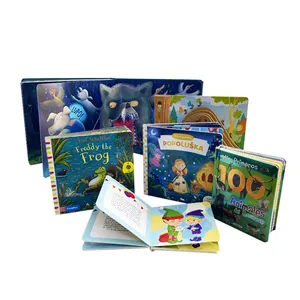 Publicação de impressão personalizada de capa dura crianças crianças livros de bordo, papelão pop up livro do bebê livros de inglês 3d impressão