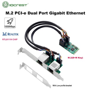 Módulos Gigabit Ethernet de Doble Puerto con Interfaz PCI-e M.2 (B/M Key), Tarjeta de Red Interna con Cable de 1000 Mbps 1G, RealTek RT8111H M.2 - Product Image 6