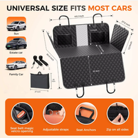 Funda de Asiento de Coche para Mascotas Personalizada, Impermeable, Ecológica, con Base Rígida, Ventana de Malla, Antideslizante, para Todas las Estaciones