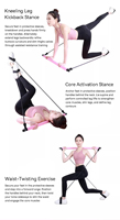 Kit de barre de squat multifonctionnel réglable en 2 sections pour Pilates et musculation, en TPE, idéal pour les débutants
