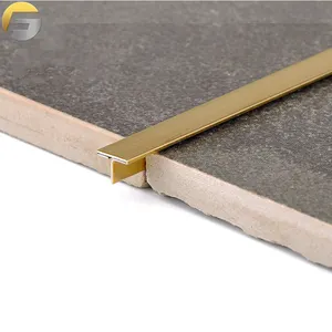 Perfil de borda de aço inoxidável, vv3067 304 grau de bronze escovado 4v ranhurado