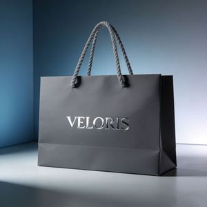 Bolsas de Cartón Negras Ecológicas de Lujo con Logotipo Personalizado, Reciclables, para Tiendas de Ropa y Artesanía con Velas - Product Image 2