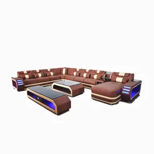 Pabrik Furnitur Disediakan Ruang Tamu Sofa/Sofa Kulit Set Sofa Mewah Ruang Tamu