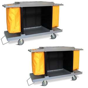 Chariot de nettoyage universel en plastique personnalisé pour hôtel, maison, entrepôt, chariot de service de blanchisserie avec certification <span class=keywords><strong>CE</strong></span> - Product Image 4