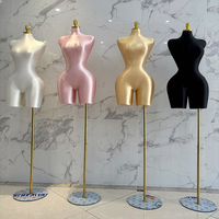 Maniquí Femenino de Gran Tamaño con Glúteos Grandes, Totalmente Ajustable, Maniquí BBL Elegante con Forma de S, Maniquí Curvilíneo con Soporte, Maniquí de Torso