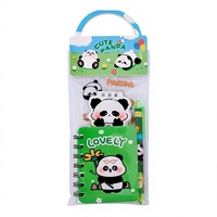 Niedliches Panda-Schreibwarenset Cartoon-Plüschtier Stift Bleistift Radiergummi Notizbücher Geschenkset für Schüler Lehrer