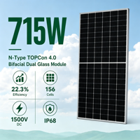 Modul Bifasial Kaca Ganda ZAIYANG 715W dengan Desain SMBB, Efisiensi 22,3%, LCOE Rendah untuk Sistem Pelacak Surya