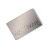 Cartes en métal à fente pour puce FM4442 de crédit Visa vierge personnalisée Carte de crédit en métal en acier inoxydable vierge de 0.8mm