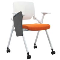 Chaise de bureau et de formation empilable à hauteur réglable, avec structure en fer, au design moderne et confortable, idéale pour le bureau à domicile et les réunions
