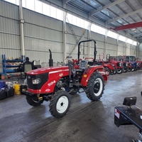 Traktor Roda Mikro Diesel 4WD 50HP-90HP dengan Mesin & Pompa, Mesin Pertanian Ramah Lingkungan untuk Membajak