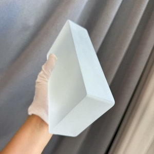 Jyg nóng chảy của nhà máy rõ ràng trong suốt mờ góc phải gạch thủy tinh rắn cho tường trang trí - Product Image 5