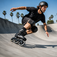 Patins à roulettes en ligne pour adultes, roues en PU, coque en PP, cadre en alliage d'aluminium, roulements 90A 608Z, étanches, pour slalom et fitness en extérieur