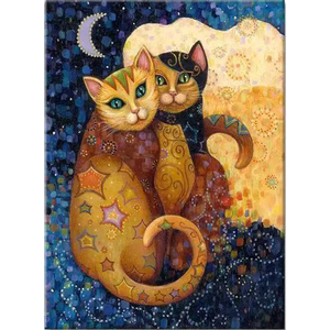 Kit de <span class=keywords><strong>Pintura</strong></span> por Números de Gatos de Dibujos Animados sobre Lienzo, <span class=keywords><strong>Pintura</strong></span> al Óleo Digital Hecha a Mano para Decoración del Hogar - Product Image 1