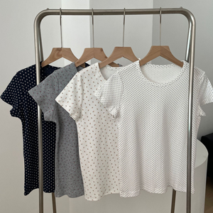 Brandy BM's Hot Selling T-shirt d'été pour femmes imprimé pur coton coupe ajustée à manches courtes sous-vêtement haut pyjamas doux - Product Image 3