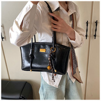 Sac fourre-tout carré en polyester pour femme, version coréenne d'été, en similicuir PU, nouvelle tendance mode, texture simple