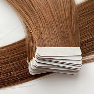 2024 # Extensions de cheveux Remy à cuticules réelles, double trame, injectées, 30 couleurs, 4*1 cm - Product Image 4