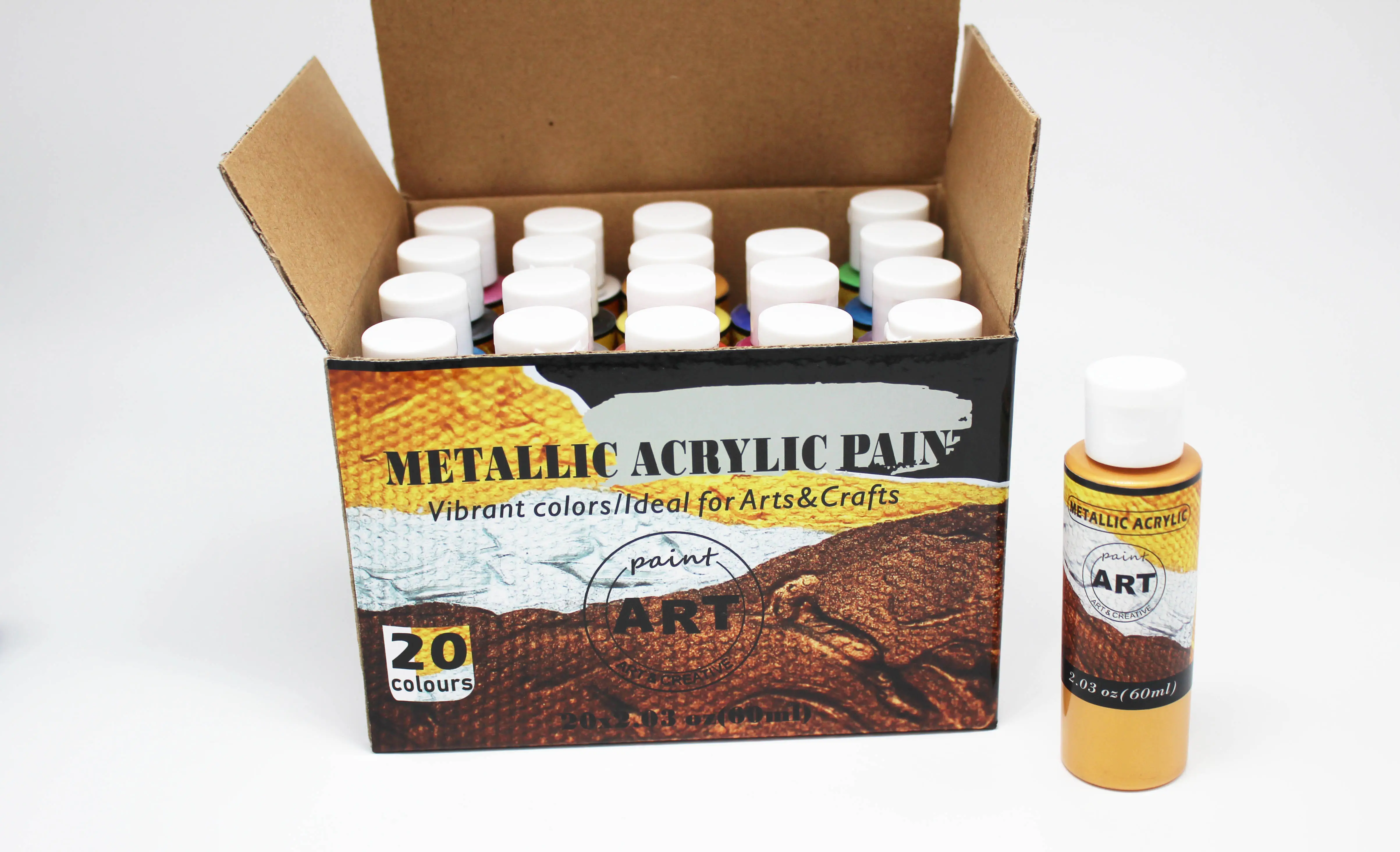 Wholesale artist professional kits metallic acrylic paint acrylic pouring painting for direct sales by manufacturer