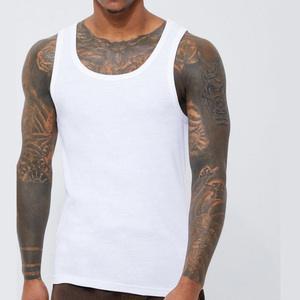 Zomerse Heren Spiergym Workout Stringer Bodybuilding Fitness Running Mannen Singlet Stringer Heren Tanktops Geribbelde Tanktop - Product Image 5