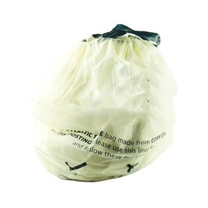 Bolsa de basura con cordón compostable de 13 galones al por mayor bolsas de basura biodegradables grandes con precio de fábrica bolsas de bioplástico - Product Image 1