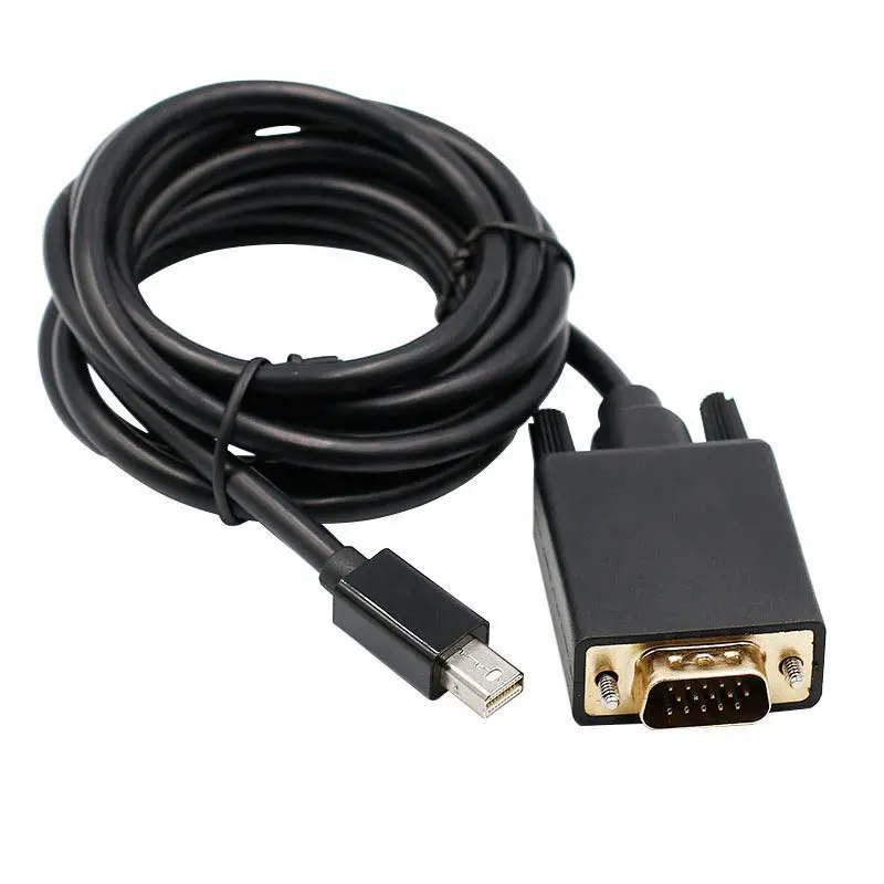 1.8m Mini DisplayPort to VGA Cable Thunderbolt/Mini DP to VGA Cable 6ft Compatible with MacBook Pro/Air, Surface Pro