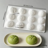 12-cellige oranje fruitvormige onregelmatige vorm mousse cake siliconen gelvorm Franse gebakjes DIY press-and-shake gipsachtige ovenvorm
