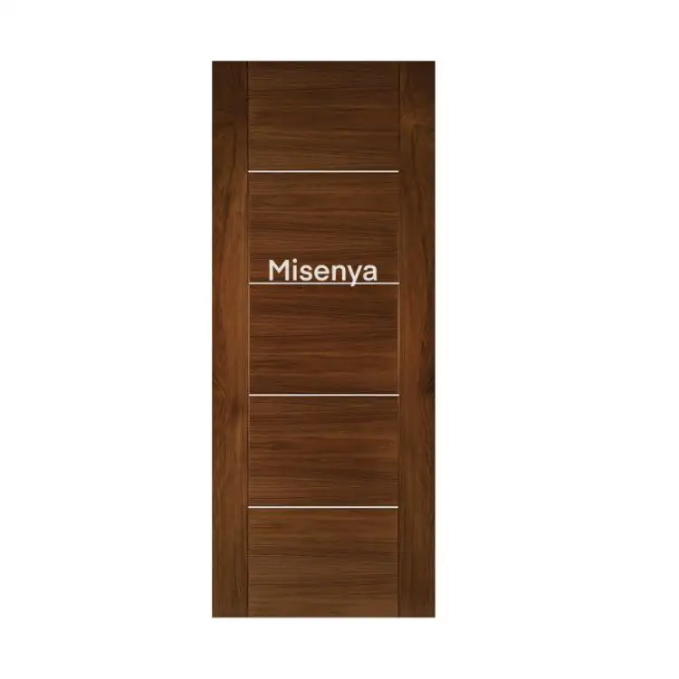 Misenya Modern Luxury Design Soundproof Interior MDF HDF Plywood Solid Wood Doors For Villa