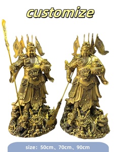 <strong>Dropship</strong> Sitting Gold Guan Gong Patung High Quality Guangong Statue Copper Guan Yu Sculpture - Product Image 2