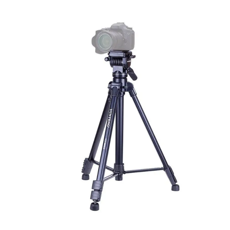 Tripod Aluminium YUNTENG Yang Paling Banyak Diterima dengan Tripod Tipe Lantai Tripod Kepala Tarikan Cairan untuk Foto dan Video