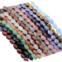 Mitoot KS1333 10x14mm Oval Geschliffene Achat-Kristall Halbedelstein-Perlen Facettiert Geschliffen & Poliert DIY Schmuckherstellung