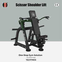 Máquina de Elevación de Hombros con Palancas Cruzadas, Asiento Acolchado, Manijas Separadas y Resistencia Guiada para Gimnasio