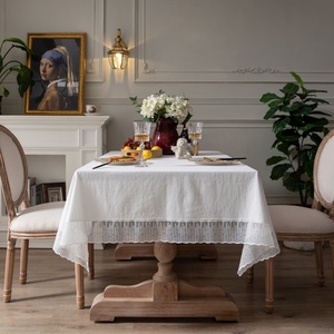 Swag Lace <b>Table</b> Skirt Ruffled <b>Table</b> Skirts Wedding <b>Table</b> Skirting with Wave Plain Party Style Solid Hotel Wholesale Customize - Product Image 2