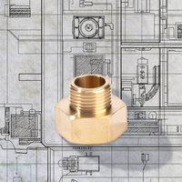 Precio de fábrica Conector de tubo de latón con técnica CNC, soldado a tope, estándar DIN, adaptador macho de rosca igual, accesorio de tubería hexagonal pulido de bajo perfil