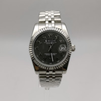 Montre de plongée personnalisée pour homme 36/39 mm, mouvement SEILOCE NH35, bracelet résistant à l'eau 5 bars, cadran analogique en cristal avec chiffres arabes