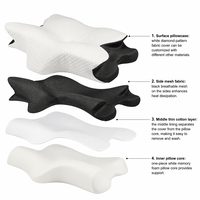 Accoudoir en mousse à mémoire de forme réglable pour soulager la douleur, oreiller cervical orthopédique à rebond lent personnalisable avec logo pour les amoureux/couples