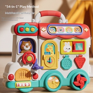 Jouet éducatif pour les premiers apprentissages, en plastique TPE/TPR, tableau d'activités, voiture à piles rechargeables, pour les enfants de 13 à 24 <span class=keywords><strong>mois</strong></span>, développement de la motricité fine, 3C - Product Image 2