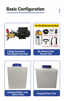 Kiosque de lavage auto en libre-service 24h/24, double pistolet, mousse, aspiration, facturation intelligente, équipement de lavage de véhicules commerciaux 220V