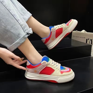 Scarpe da donna Allie estive Casual per pedane da corsa traspiranti con anatra alla moda bianca alla moda con plateau in Mesh stringate - Product Image 5