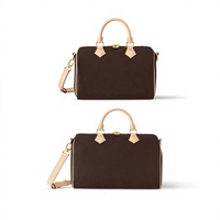 Sac à bandoulière en cuir pleine fleur en forme de L, compatible avec Speedy 25/30, pour femme mature, avec sangle tressée en première couche C-78